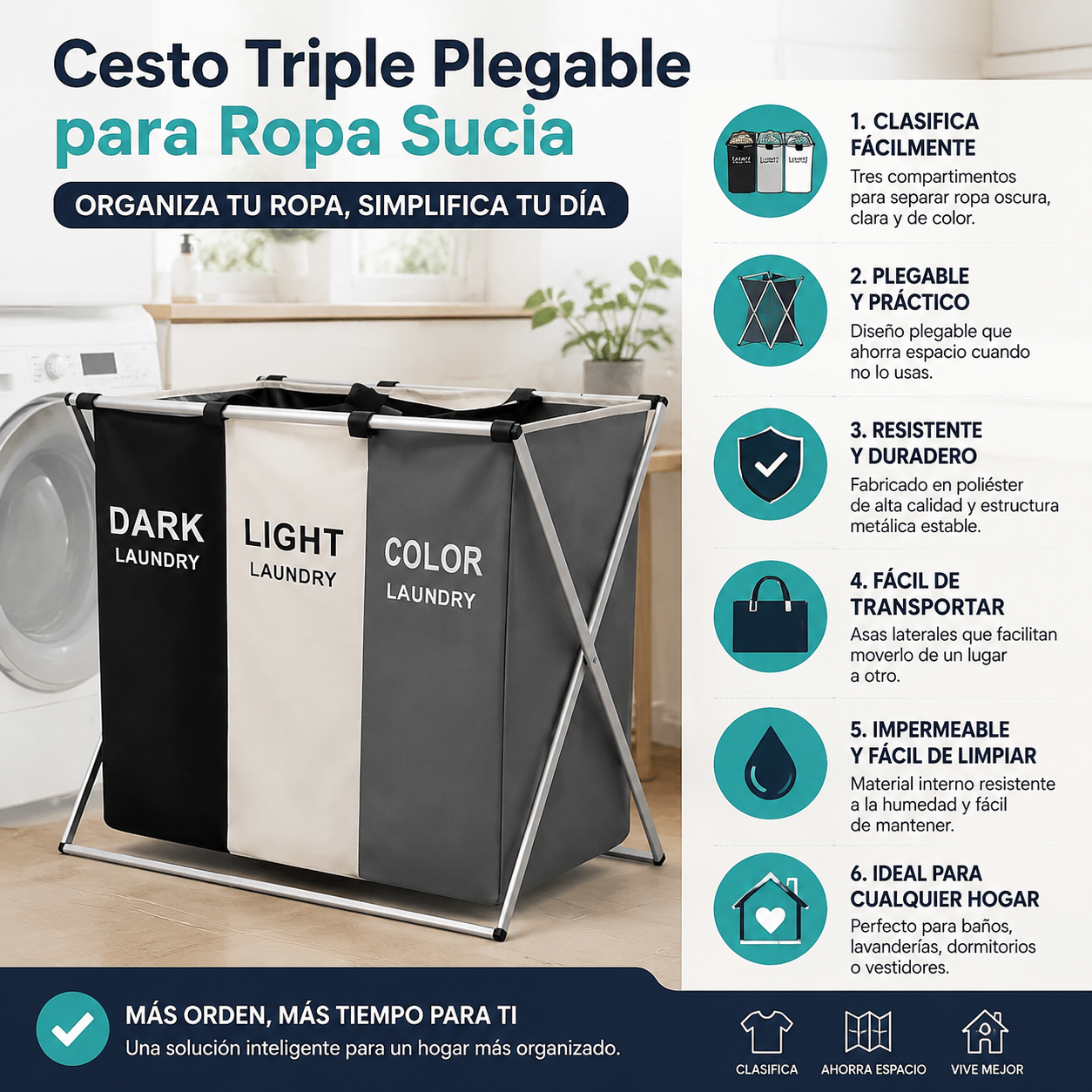 Cesta Organizadora De Ropa Sucia
